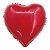 Balão Holográfico Coração com Canudo Vermelho 18" - Silver Plastic - 1 Un - Imagem 1