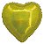 Balão Holográfico Coração com Canudo Dourado 18" - Silver Plastic - 1 Un - Imagem 1