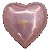 Balão Holográfico Coração com Canudo Rose Gold 18" - Silver Plastic - 1 Un - Imagem 1