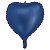 Balão Cromado Coração com Canudo Azul 18" - Silver Plastic - 1 Un - Imagem 1