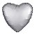 Balão Cromado Coração com Canudo Prateado 18" - Silver Plastic - 1 Un - Imagem 1