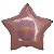 Balão Holográfico Estrela com Canudo Rose Gold 18" - Silver Plastic - 1 Unidade - Imagem 1