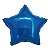 Balão Holográfico Estrela com Canudo Azul 18" - Silver Plastic - 1 Unidade - Imagem 1