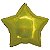 Balão Holográfico Estrela com Canudo Dourado 18" - Silver Plastic - 1 Unidade - Imagem 1