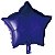 Balão Metalizado Estrela Com Canudo Roxo 18" - Silver Plastic - 1 Unidade - Imagem 1