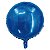 Balão Holográfico Redondo Com Canudo Azul 18" - Silver Plastic - 1 Unidade - Imagem 1