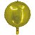 Balão Holográfico Redondo Com Canudo Dourado 18" - Silver Plastic - 1 Unidade - Imagem 1