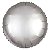 Balão Cromado Redondo com Canudo Prateado 18" - Silver Plastic - 1 Unidade - Imagem 1