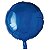 Balão Metalizado Redondo com Canudo Azul 18" - Silver Plastic - 1 Unidade - Imagem 1