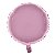 Balão Metalizado Redondo com Canudo Rosa Bebê 18" - Silver Plastic - 1 Unidade - Imagem 1