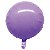 Balão Macaron Redondo com Canudo Lilás 18" - Silver Plastic - 1 Unidade - Imagem 1