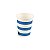 Copo de Papel 270ml Listrado Azul Escuro - 10 Un - Imagem 1