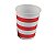Copo de Papel 270ml Listrado Vermelho - 10 Un - Imagem 1