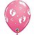 Balão Qualatex 11" - Qx Party Balloon Estampado - Pegadas De Bebê E Cor - 6 un - Imagem 1