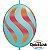 Balão Qualatex 12" - Q-Link Azul Carbono - Listras Onduladas - 50 un - Imagem 1