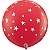 Balão Qualatex 3' R Vermelho Estrelas Contemporâneas - 2 Un - Imagem 1