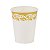 Copo de Papel 270ml Borda Dourada - 10 Un - Imagem 1