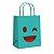 Sacola de Papel Emoticons Azul M 26x19,5x9,5cm - 10 Un - Imagem 1