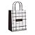 Sacola de Papel Grid Preto M 26x19,5x9,5cm - 10 Un - Imagem 1