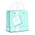 Sacola de Papel Laminado Baby Azul PP 14x13x6cm - 50 Un - Imagem 1
