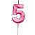 Vela Mini Design Rosa - Número 5 - 1 Un - Imagem 1