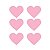 Aplique Artesanal Corações Rosa M - 10 un - Imagem 1