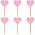 Palito para Doces Corações Rosa P - 6 un - Imagem 1