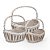 Cesta Oval Piquenique - Kit com 3 Un - Imagem 1
