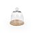 Cúpula com Base Madeira Silésia M 23x23x25cm - 1 Un - Imagem 1