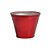 Vaso Alumínio Para Crisântemo G 13,5x17x17cm Vermelho Metalizado - 1 Un - Imagem 1