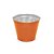 Vaso Alumínio Para Violeta P 8x12x12cm Laranja - 1 Un - Imagem 1