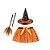 Kit Fantasia Halloween Infantil - Bruxinha Poá Laranja - 3 Peças - Imagem 1