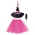 Kit Fantasia Halloween Infantil - Bruxinha de Salém Rosa - 3 Peças - Imagem 1