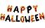 Balão Metalizado Happy Halloween Canudo 40cm - Kit Com 14 Un - Imagem 1