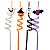 Canudo Divertido Halloween Cores Diversas H364 - 4 Un - Imagem 1
