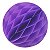Enfeite de Papel Globo 21cm Roxo - 1 Un - Imagem 1