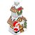 Enfeite Casa Natalina com Papai Noel e Led 14cm - 1 Un - Imagem 1