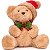 Urso com Gorro e Laço no Pescoço Noite Feliz 25cm - 1 Un - Imagem 1