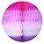 Enfeite de Papel Globo 21cm Tons de Rosa com Lilás - 1 Un - Imagem 1