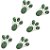 Aplique em E.V.A. com Glitter Patas de Coelho 5cm Verde - 10 Un - Imagem 1