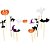 Kit Decoração de Mesa ou Bolo Cartonado Halloween - 12 Un - Imagem 1