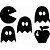 Aplique Artesanal Cartonado Pacman Halloween G - 5 Un - Imagem 1