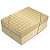 Caixa Retangular com Tampa Relevo Tweed Ouro M 35x25x11cm - 10 Un - Imagem 1