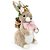 Coelho Decorativo de Rattan com Cesta Ovos Banoffee 35cm Frente - 1 Un - Imagem 1