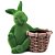 Coelho Decorativo de Tecido Grama Sentado com Cesta Mesh 34cm - 1 Un - Imagem 1