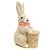 Coelho Decorativo de Tecido com Cesta e Laço Marrom Laranjeira 30cm - 1 Un - Imagem 1
