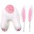 Kit Coelho com Patas e Orelhas Branco/Rosa - 3 Peças - Imagem 1