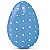 Folha Chumbo Poá Azul/Branco 10x9,7cm - 300 Un - Imagem 1