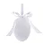 Ovo Decorativo Para Pendurar Flocado Branco Flocked 12,5cm - 1 Un - Imagem 1