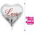 Balão Metalizado 18" Coração Love Prata - 1 Un - Imagem 1